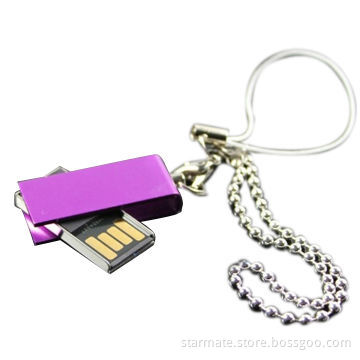 Mini Swivel USB Flash Drive, 64MB to 32GB, High-speed 2.0 Interface, Lightweight